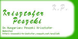 krisztofer peszeki business card